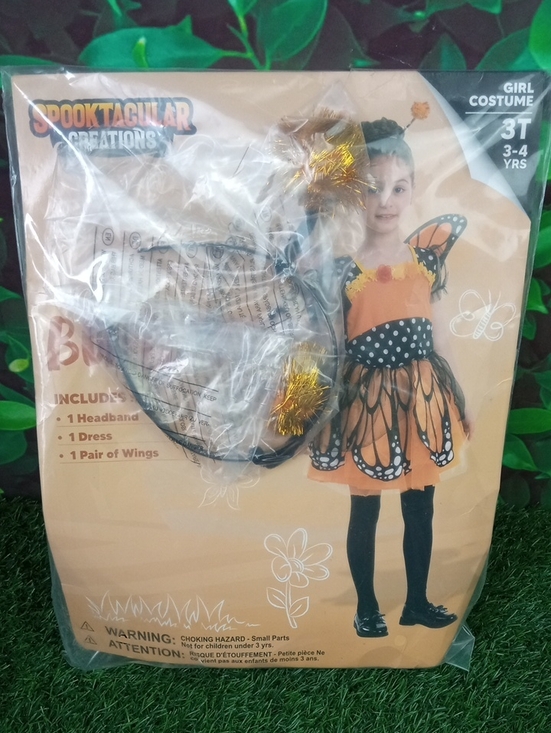 Spooktacular Creations Other - 👻 Spooktacular Creations Girls Orange Butterfly Costume - 3T (3-4 yrs)
